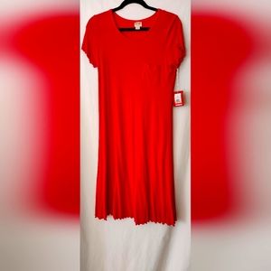 Mossimo Short Sleeve Dress, L, Red
